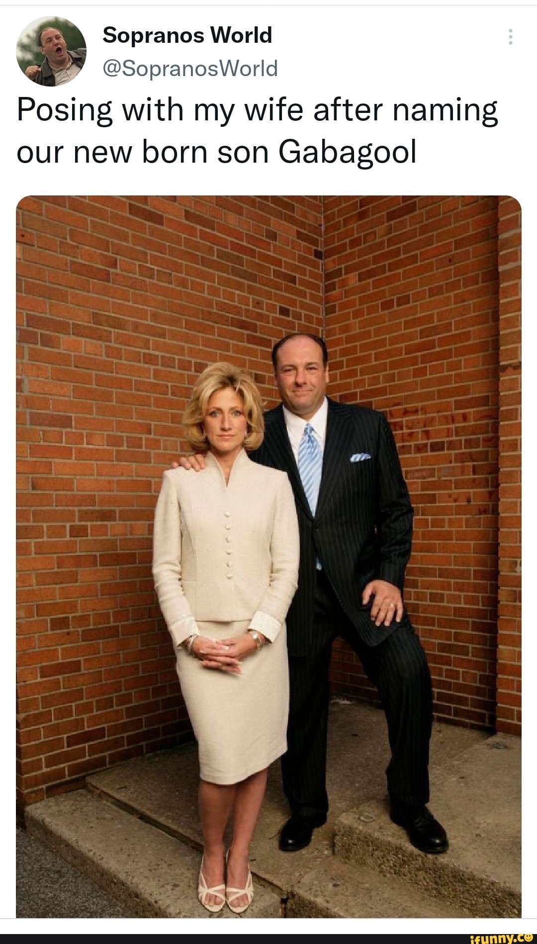 Sopranos World @SopranosWorld Posing with my wife after naming our new