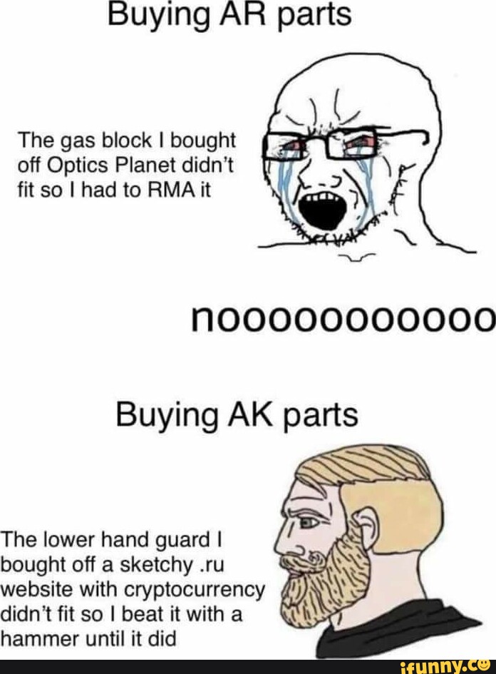 Buying AR parts The gas block I bought off Optics didn't fit so