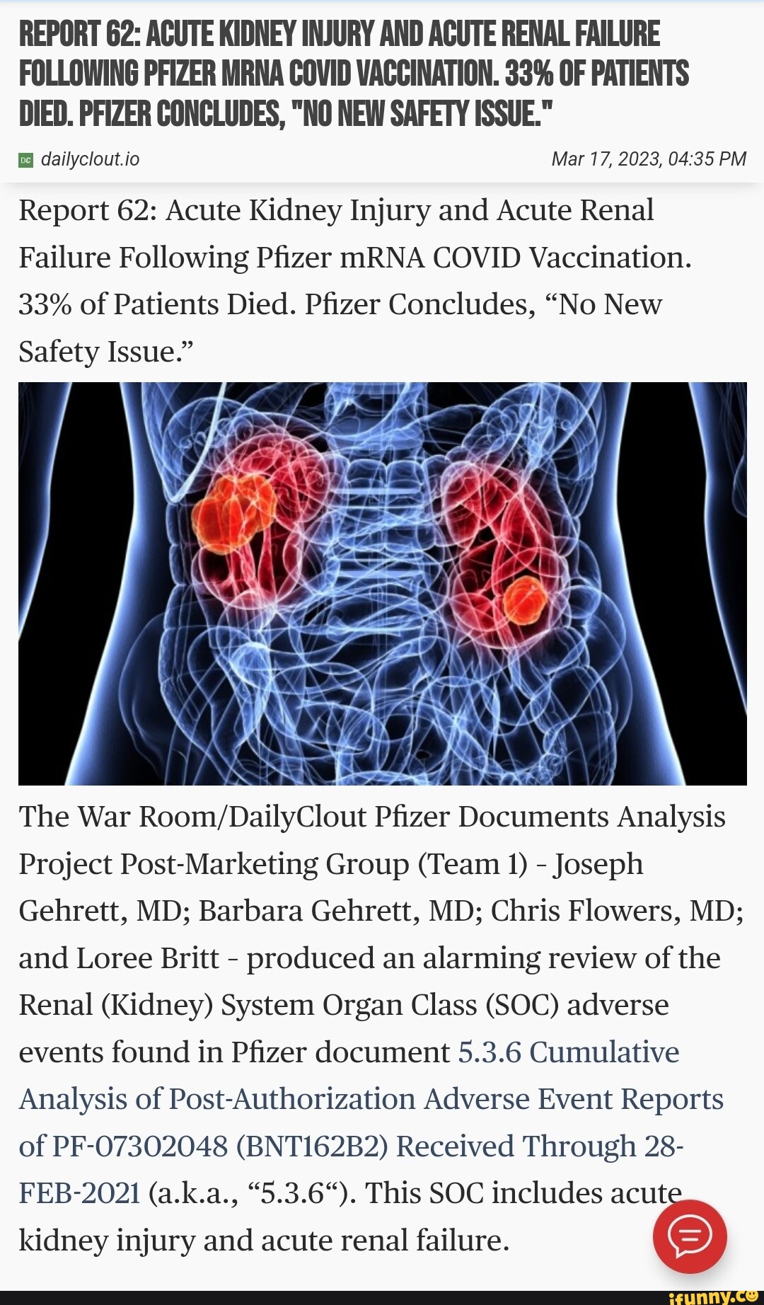 report-62-acute-kidney-injury-and-acute-renal-failure-following-pfizer