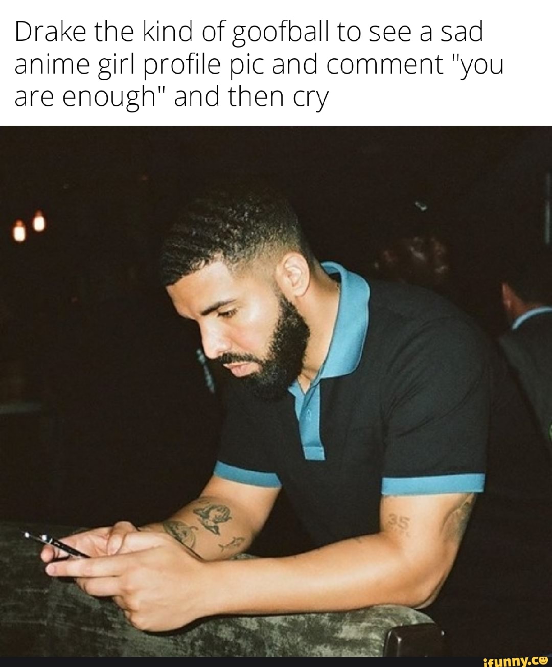 drake sad meme