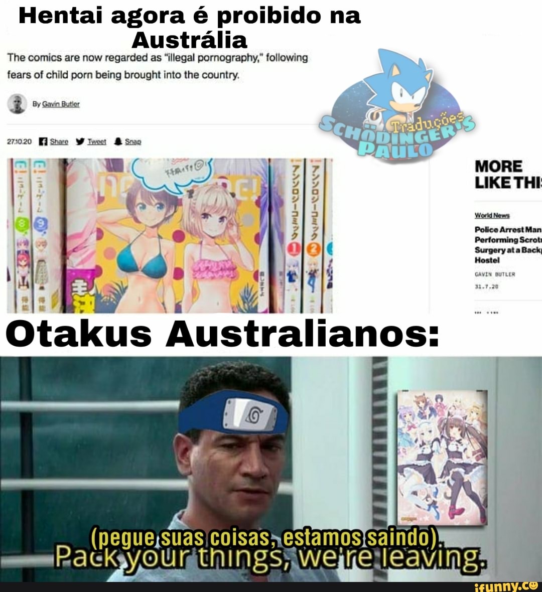 Australian Cartoon Porn - Hentai agora Ã© proibido na Australia The comics are now regarded as  \