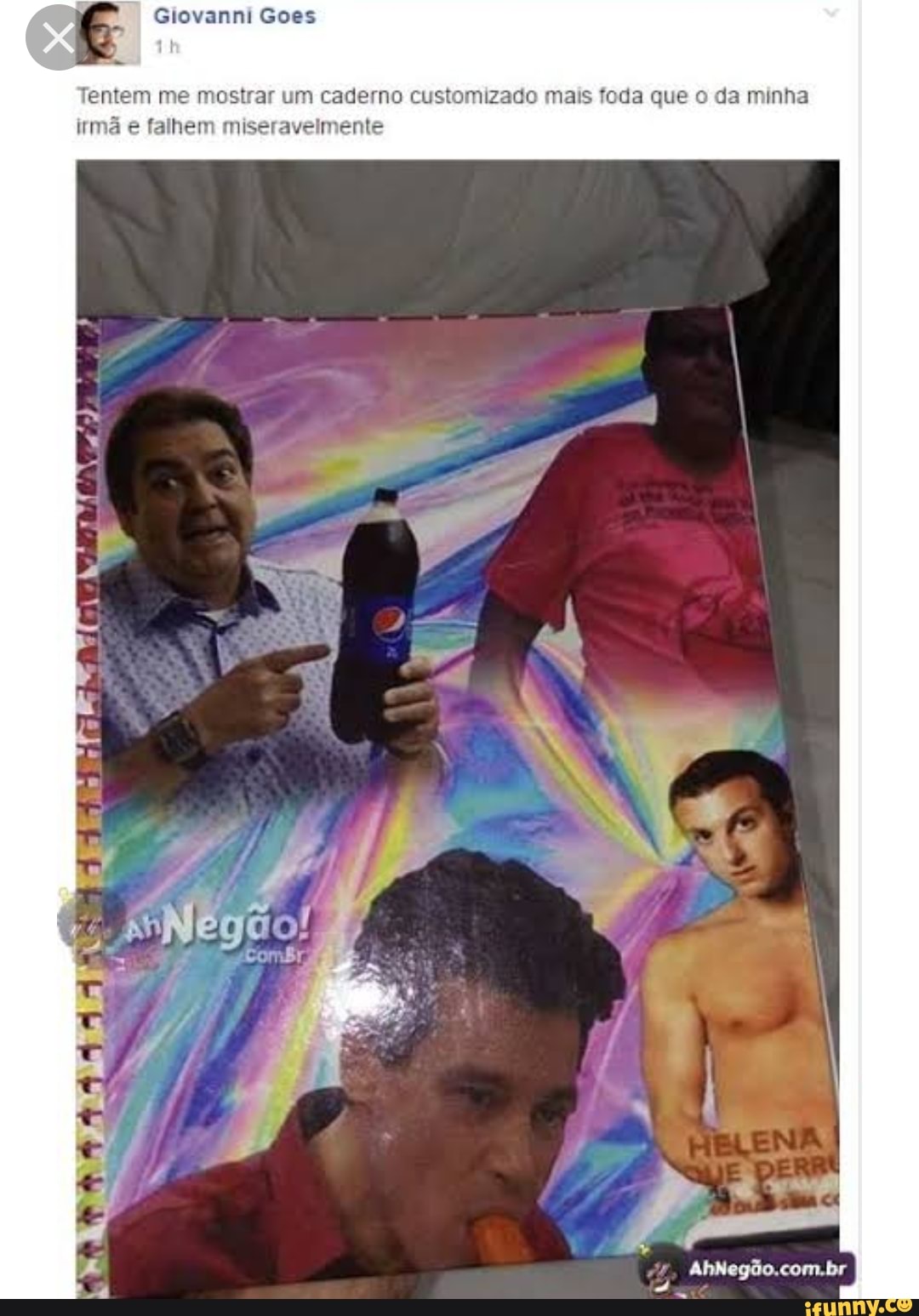 Tentem me mostrar um caderno customizado mais foda que o da minha
irmã e falhem miseravelmente