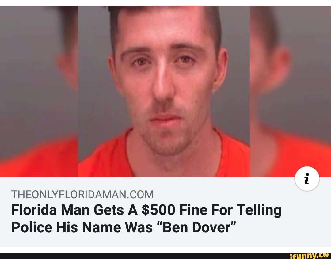 THEONLYFLORIDAMAN.COM Florida Man Gets A $500 Fine For Telling Police ...