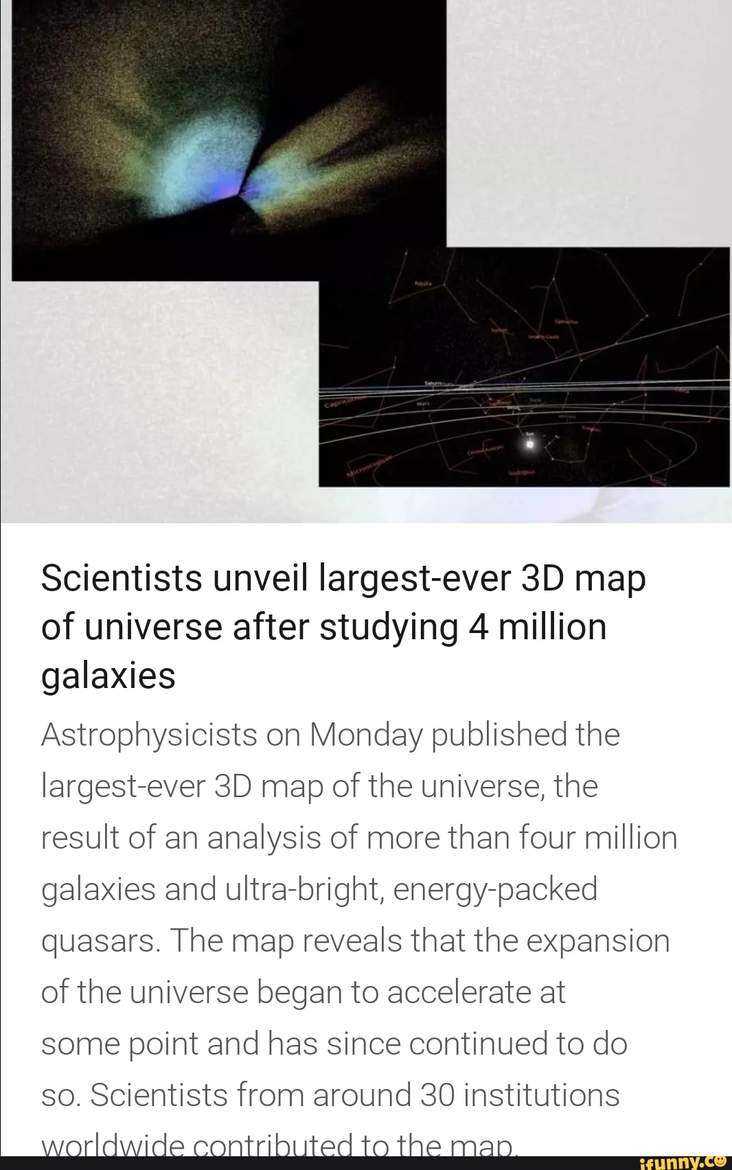 Scientists Unveil Largest-ever 3D Map Of Universe After Studying 4 ...