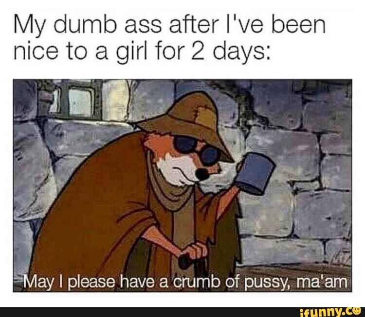 My dumb ass after I've been nice to a girl for 2 days: ":May I pl...