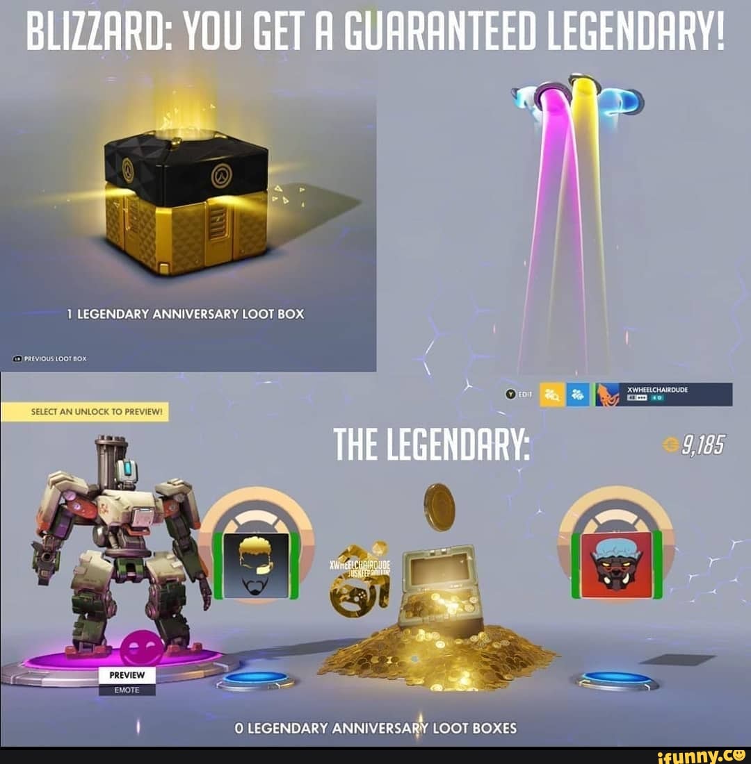 1 LEGENDARY ANNIVERSARY LOOT BOX SELECT AN UNLOCK TO PREVIEW! O