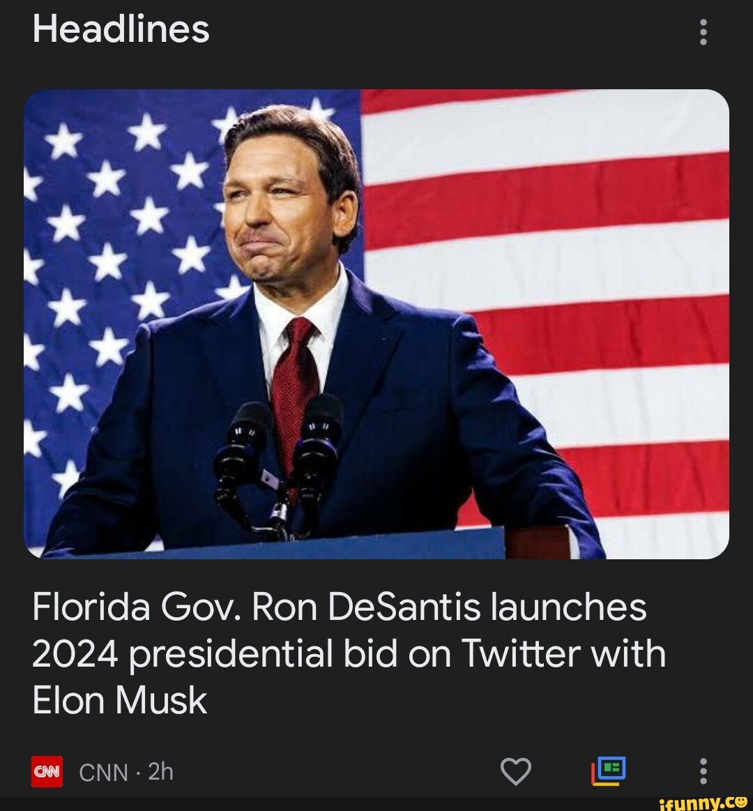 Headlines al Florida Gov. Ron DeSantis launches 2024 presidential bid