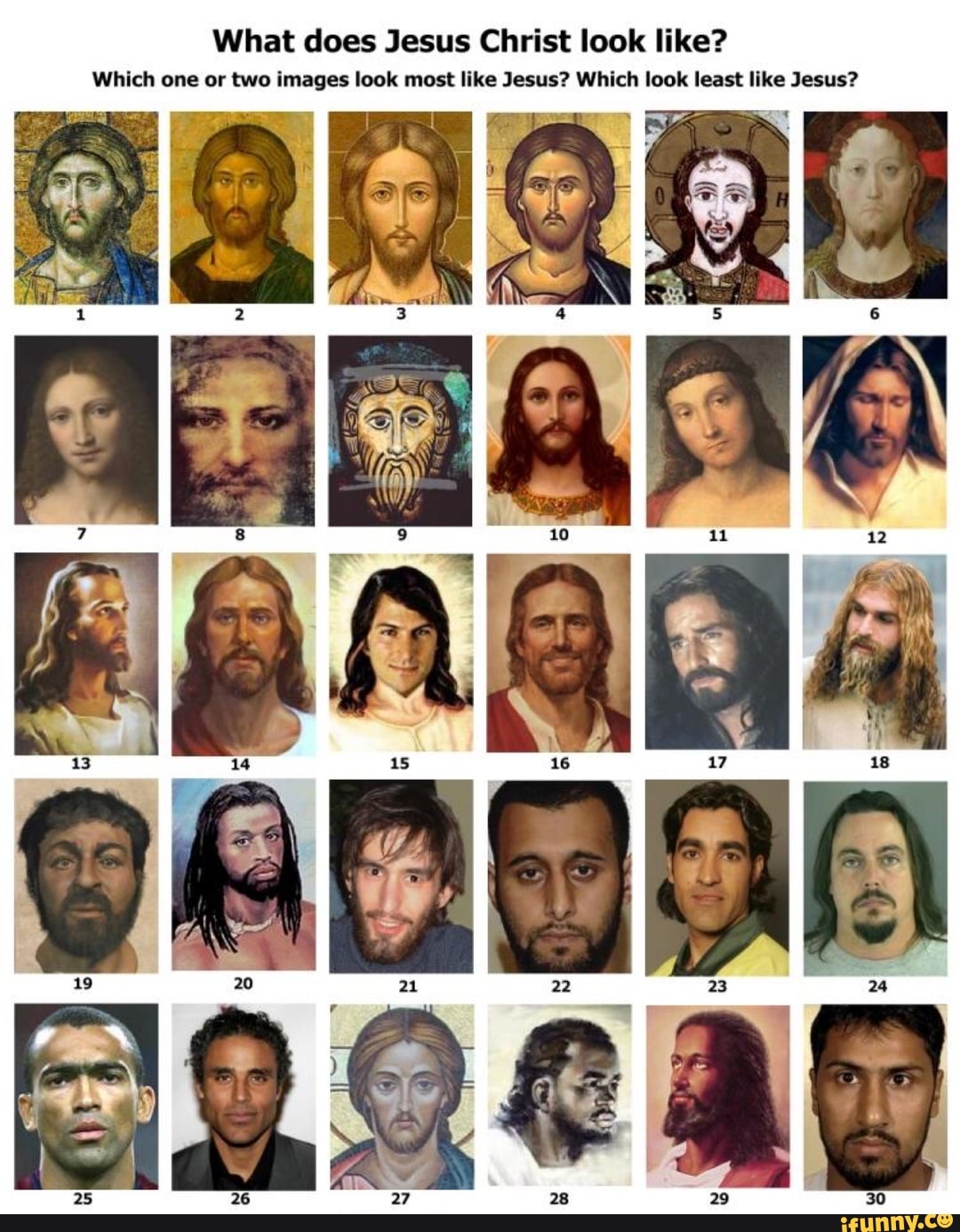 What does Jesus Christ look like? Which one or two images look most ...