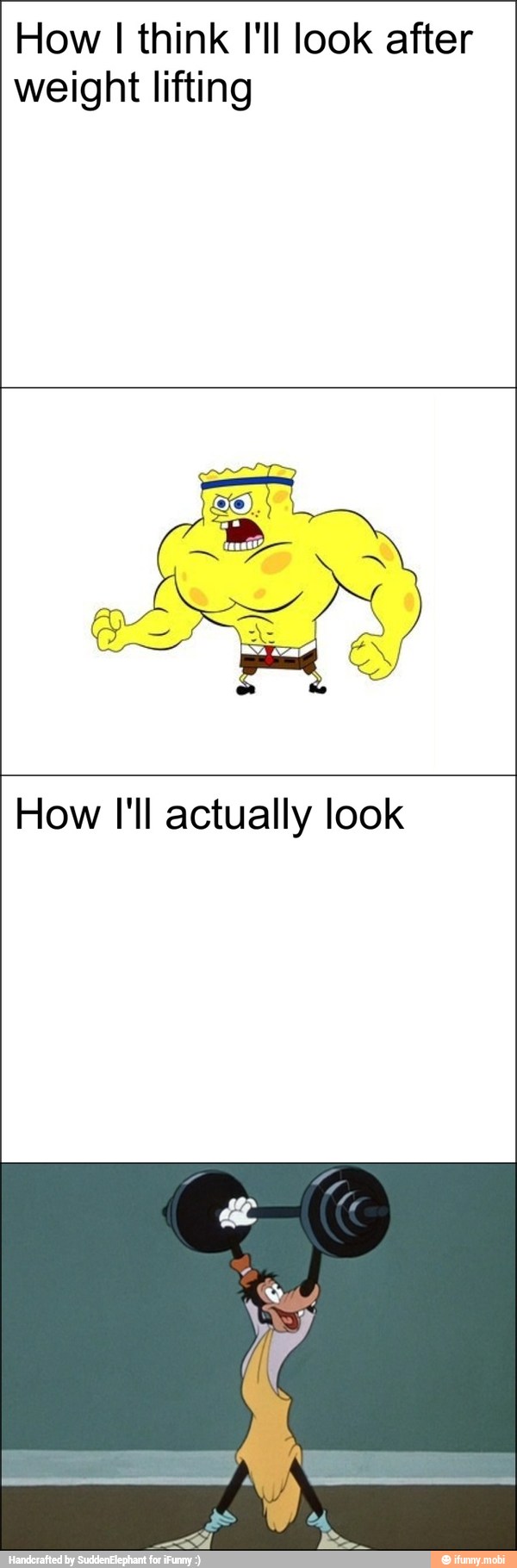 How I think I'll look after
weight lifting
How I'll actually look