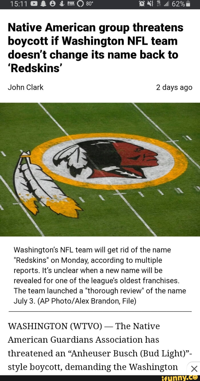 Washington's NFL Team to Undertake 'Thorough Review' of Redskins