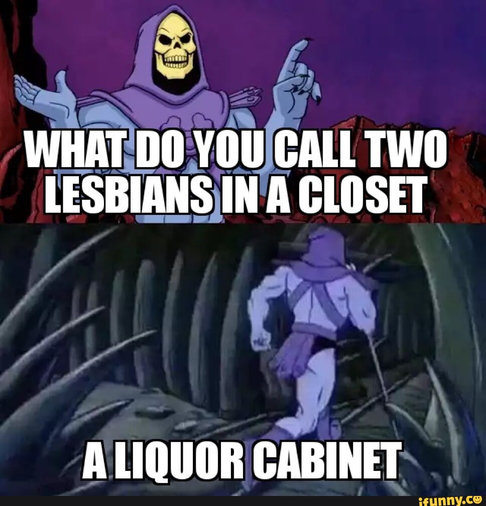 WHAT DO YOU CALL TWO LESBIANS IN A CLOSET A LIQUOR CABINET - iFunny