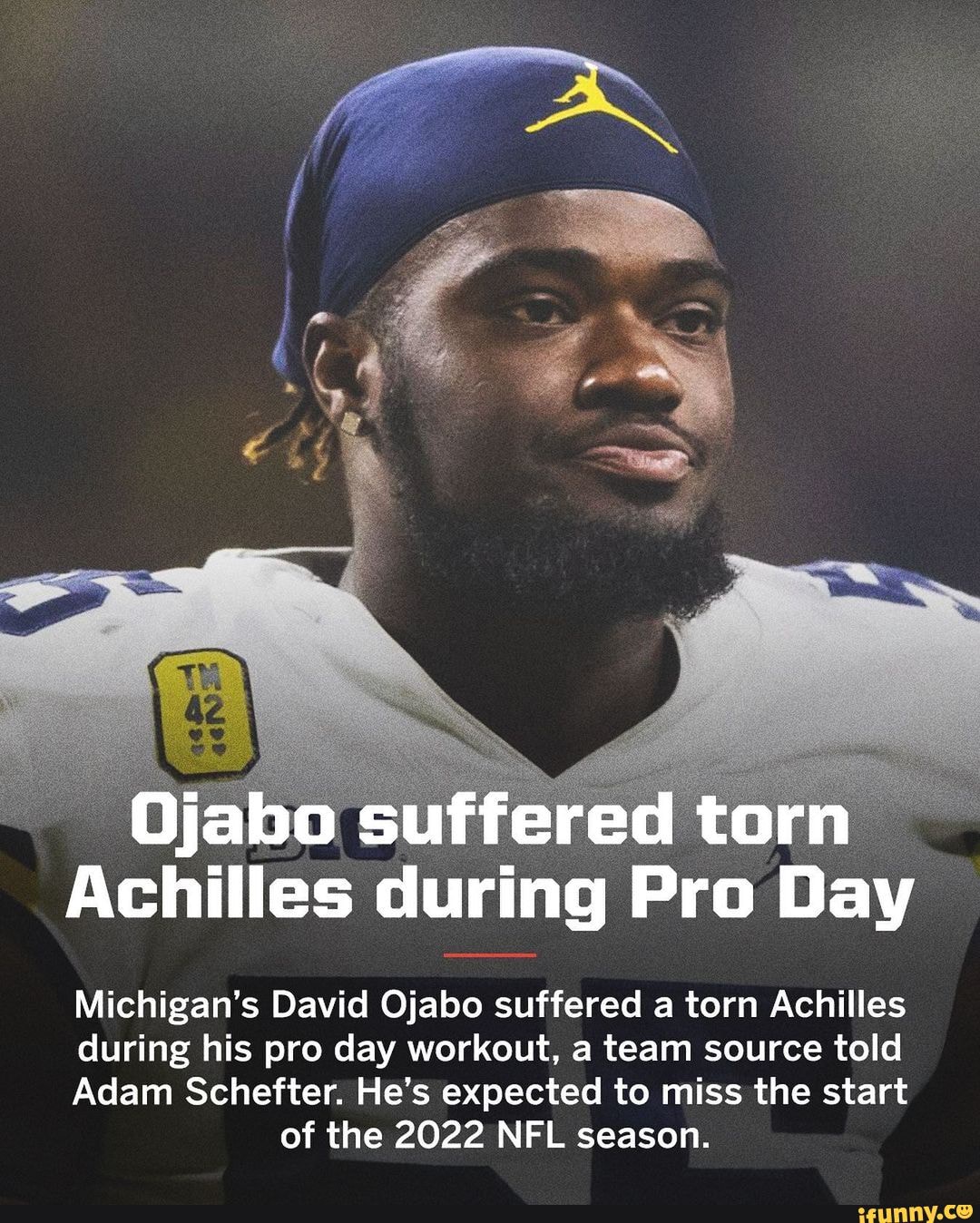 Ojabo suffered torn Achilles during Pro Day Michigan's David Ojabo