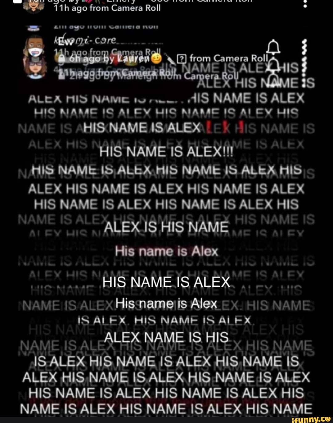 Ago From Camera Roll Vodigio Core From Alea Mis Name Name Is Alex Hig Aley Wig