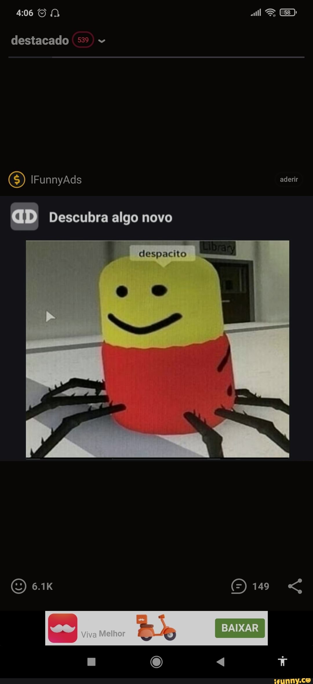 ES
destacado
IFunnyÃds aderir
Descubra algo novo
despacito
6.1K Viva Bielhor
149