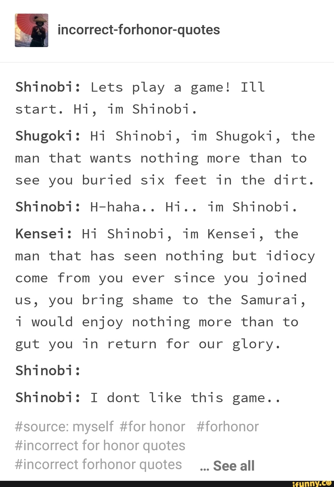 how to play shinobi for honor