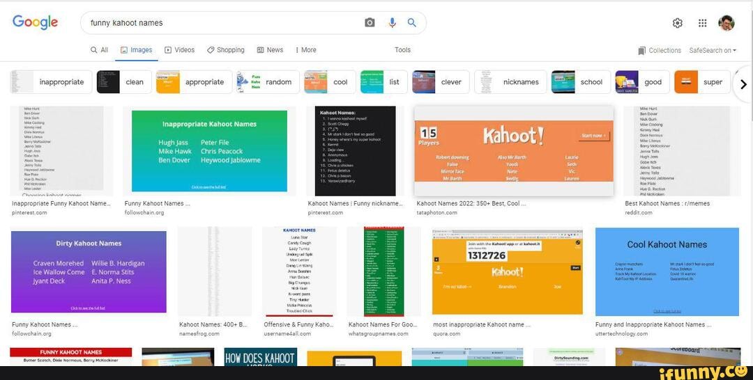 Google funny kahoot names images Video Shopping News inappropriate  appropriate random Inappropriate Kahoot Names Mike sen