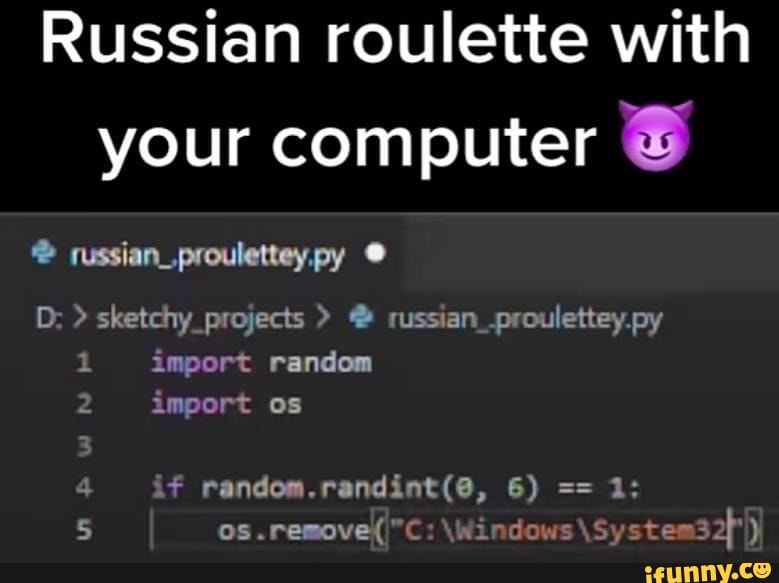 Command line Russian roulette