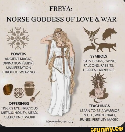 FREYA: NORSE GODDESS OF LOVE & WAR POWERS ANCIENT CATS, BOARS, SWINE ...