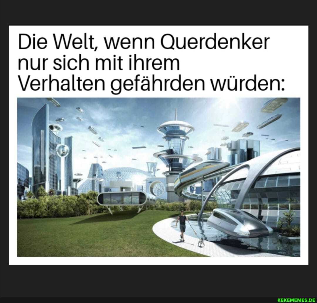 Die Welt, wenn Querdenker nur sich mit ihrem
Verhalten gefährden würden:
ff