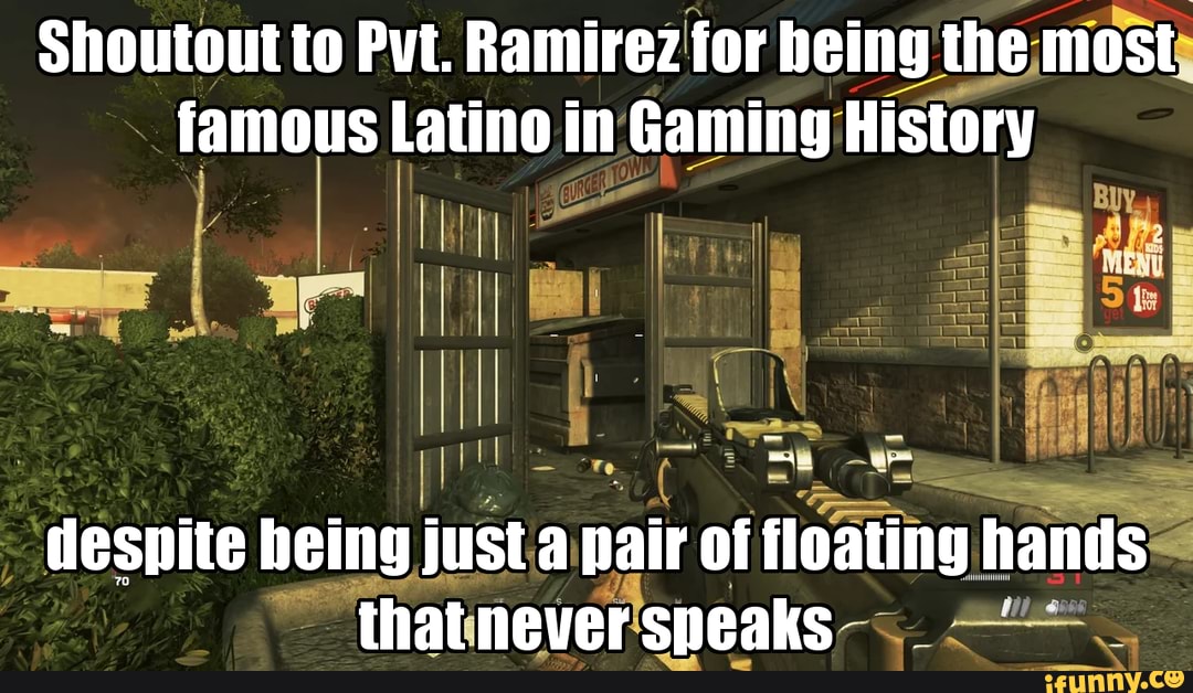 Shoutout To Pvt Ramirez For Heing I The Despite Heing Just A Nair Of Floating Hanis Thatneversneaks Ifunny