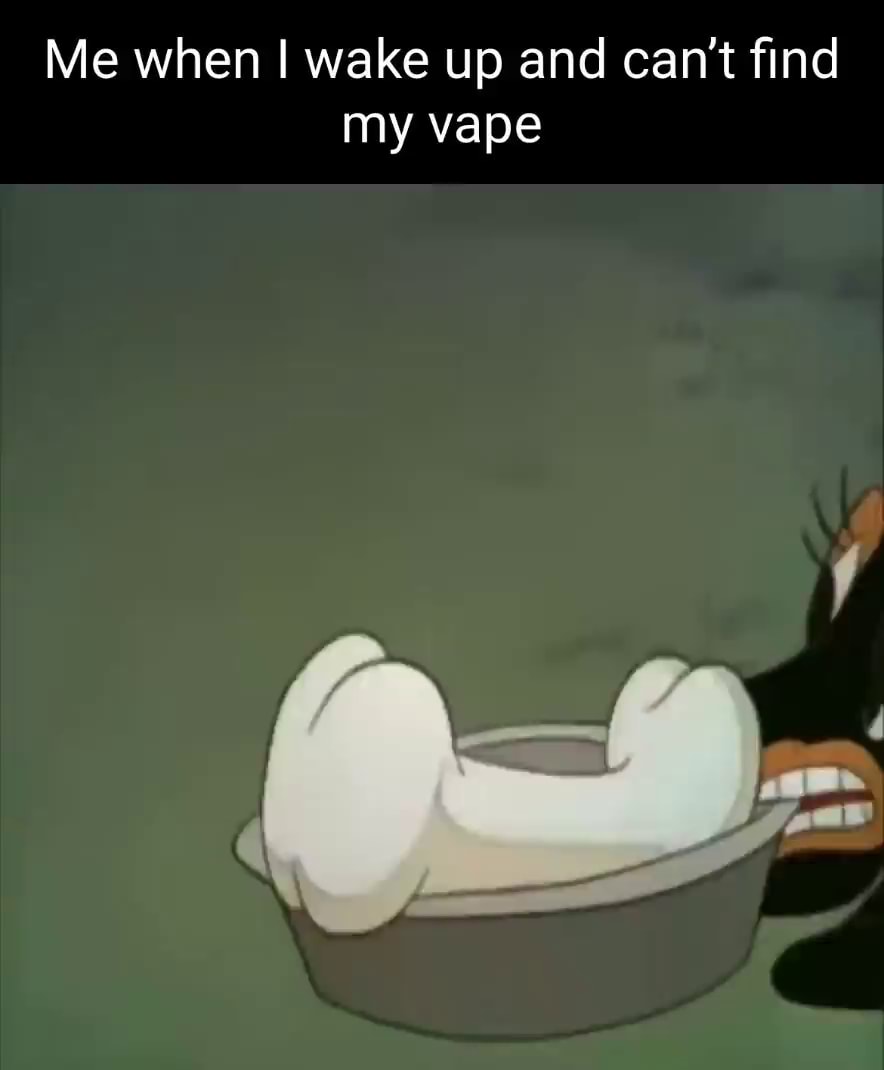 Me when I wake up and can't find my vape