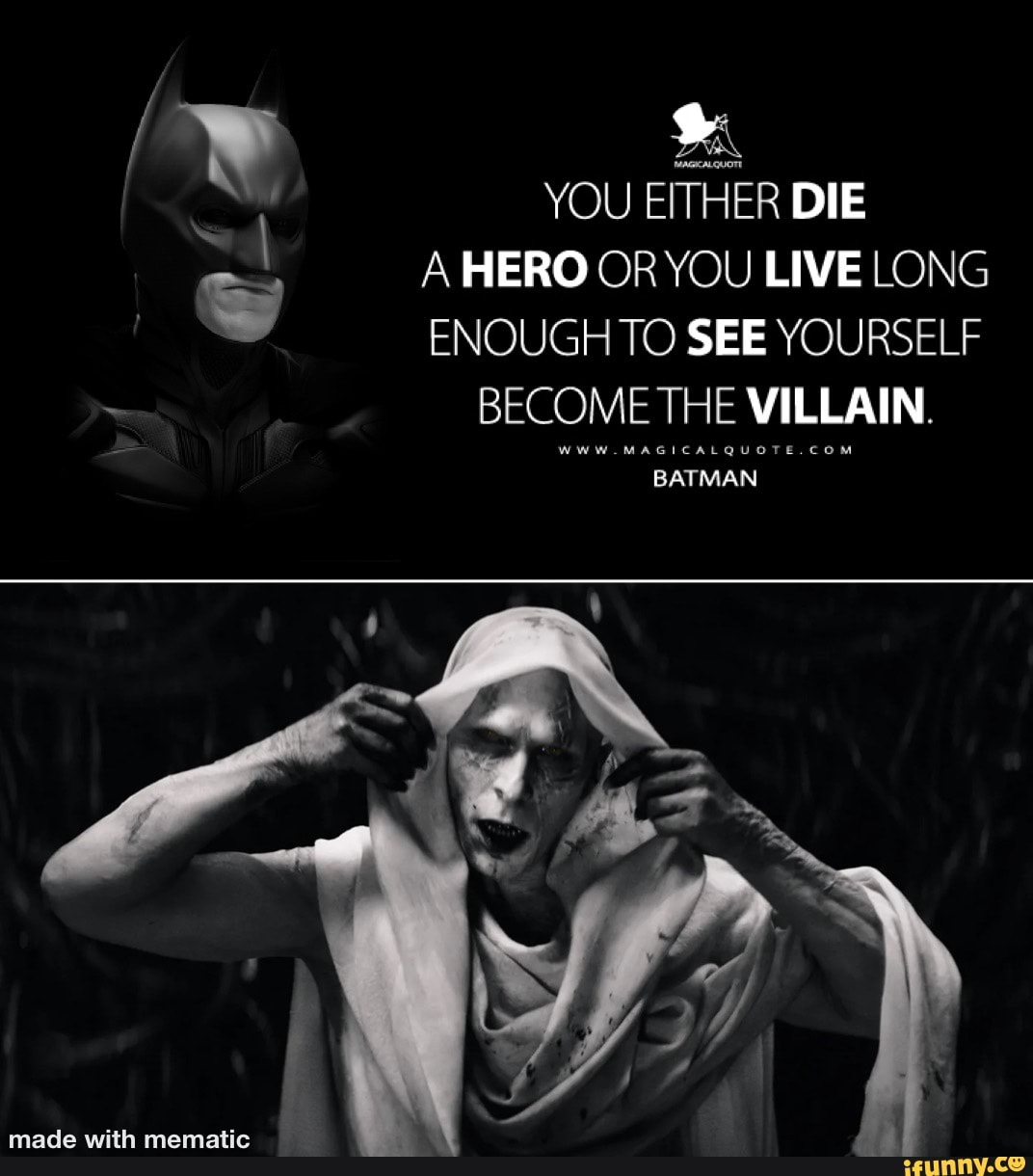 The Dark Knight Quotes You Either Die A Hero