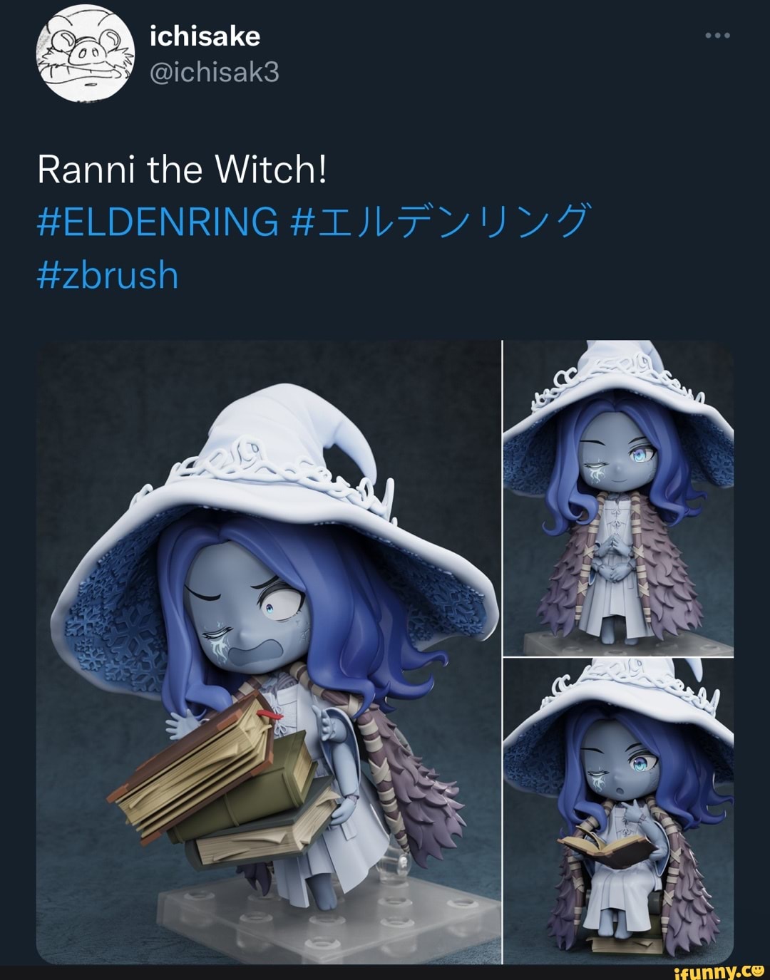 ranni the witch and miniature ranni (elden ring) drawn by ichisak3