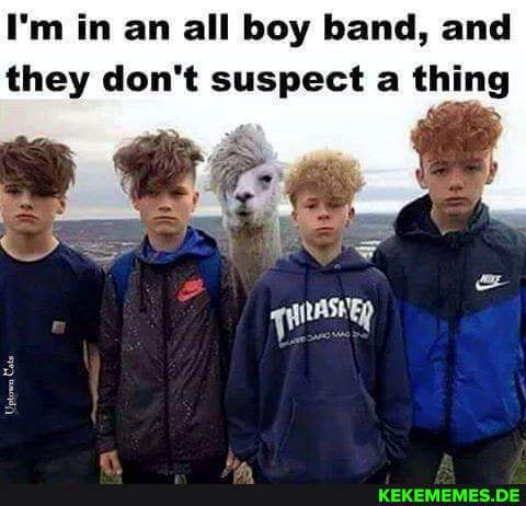 I'm in an all boy band, and they don't suspect a thing