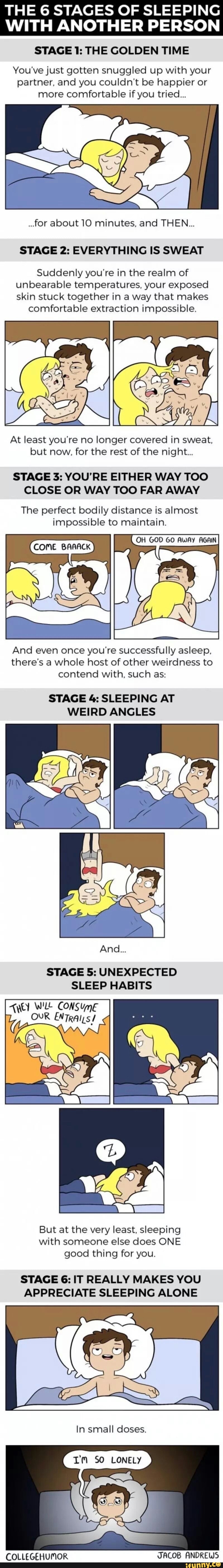 THE 6 STAGES OF SLEEPING WITH ANOTHER PERSON STAGE 1: THE GOLDEN TIME ...