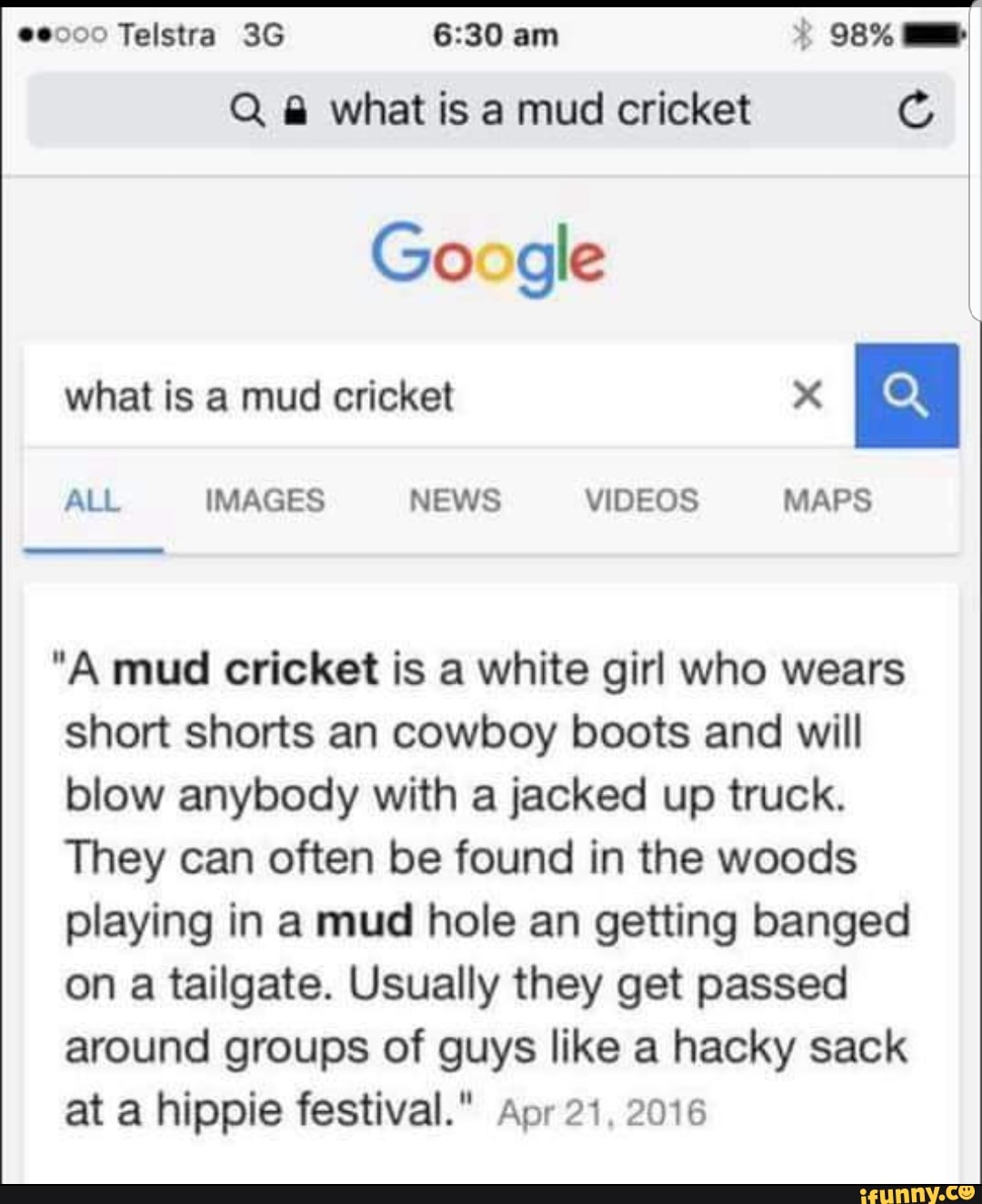 Mud cricket meme