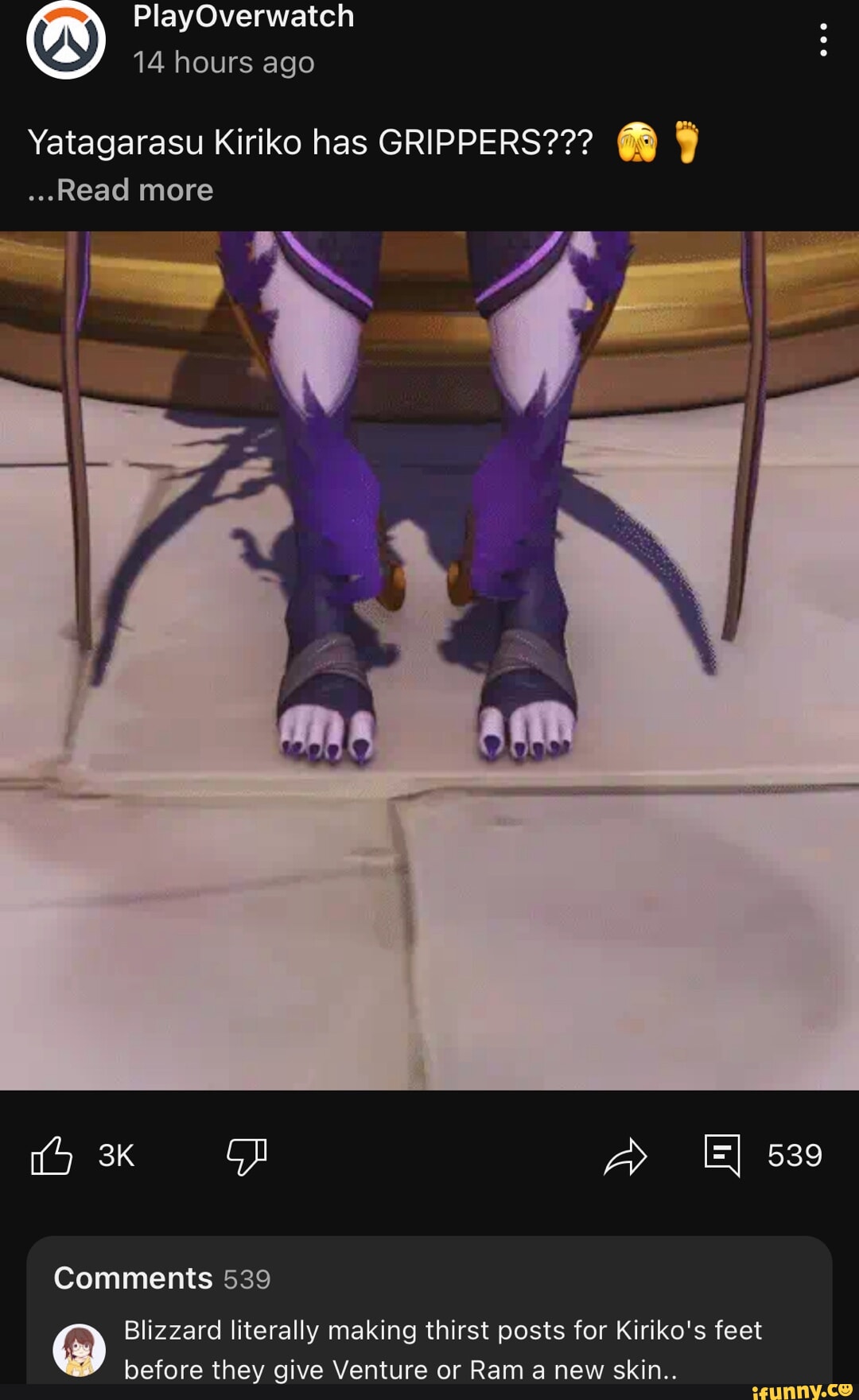 PlayOverwatch 14 hours ago Yatagarasu Kiriko has GRIPPERS???Read