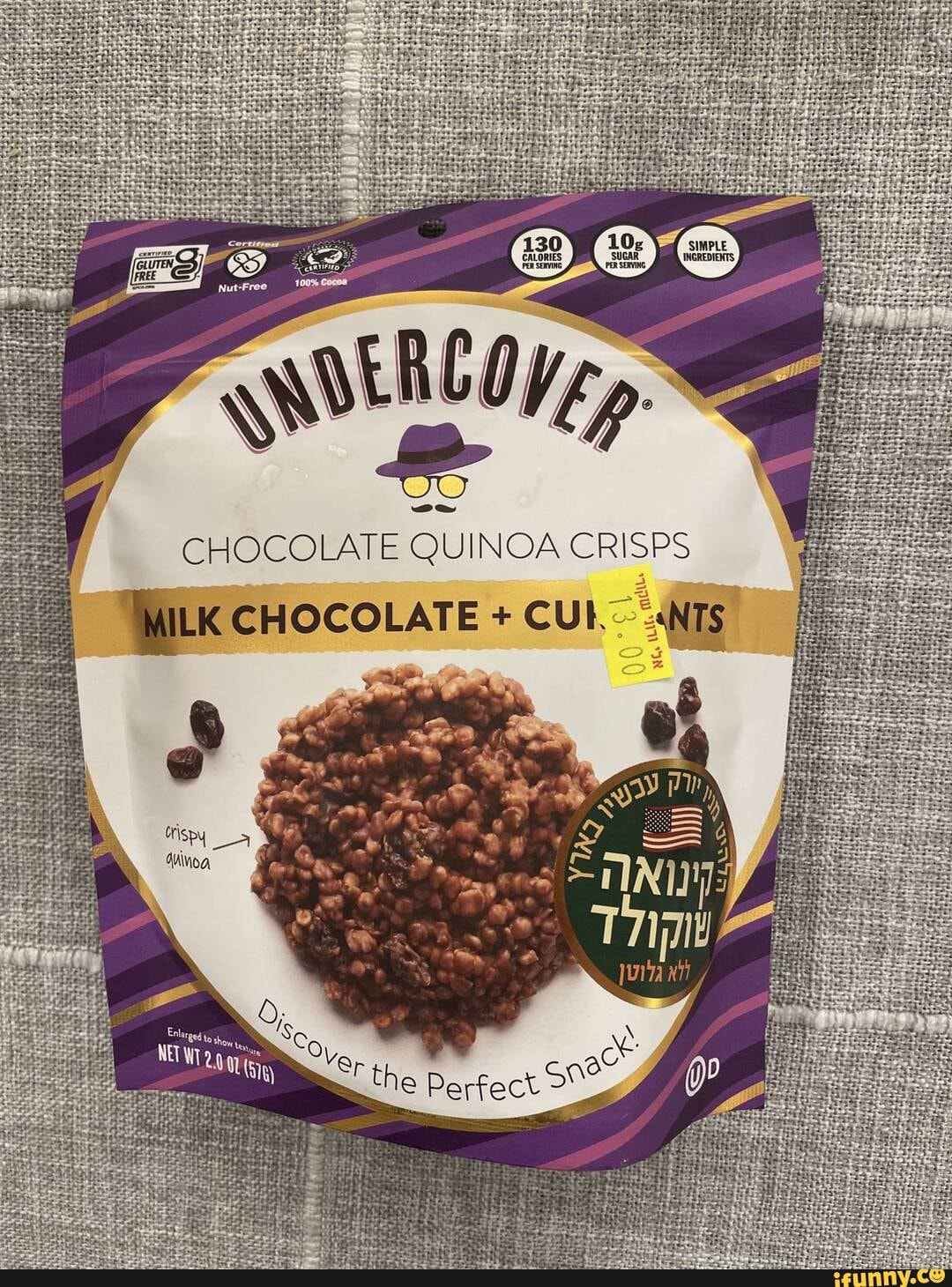 CHOCOLATE QUINOA CRISPS MILK CHOCOLATE iFunny