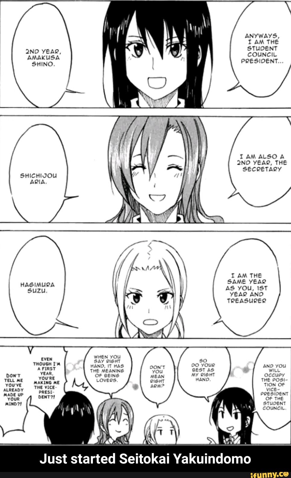 u started Seitokai Yakuíndomo - Just started Seitokai Yakuindomo