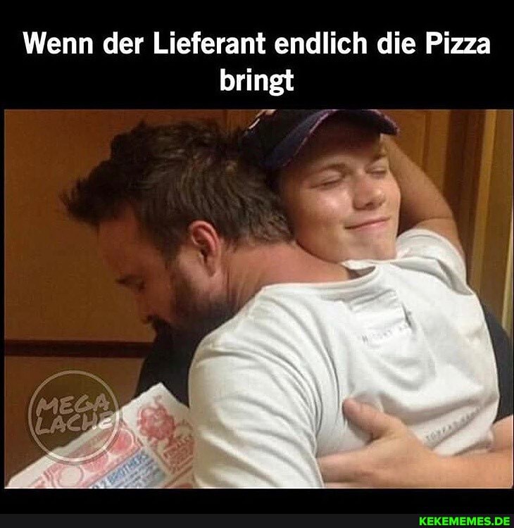 Wenn der Lieferant endlich die Pizza bringt