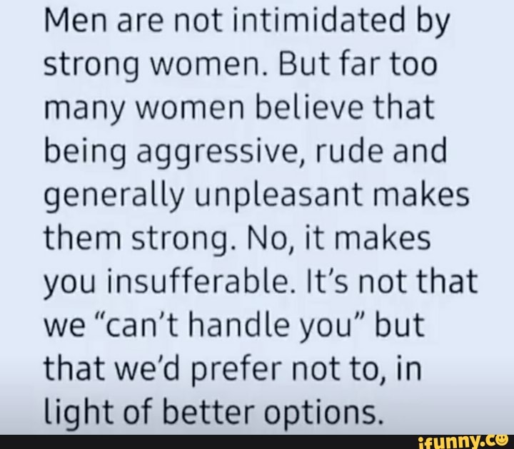 Women intimidated by men