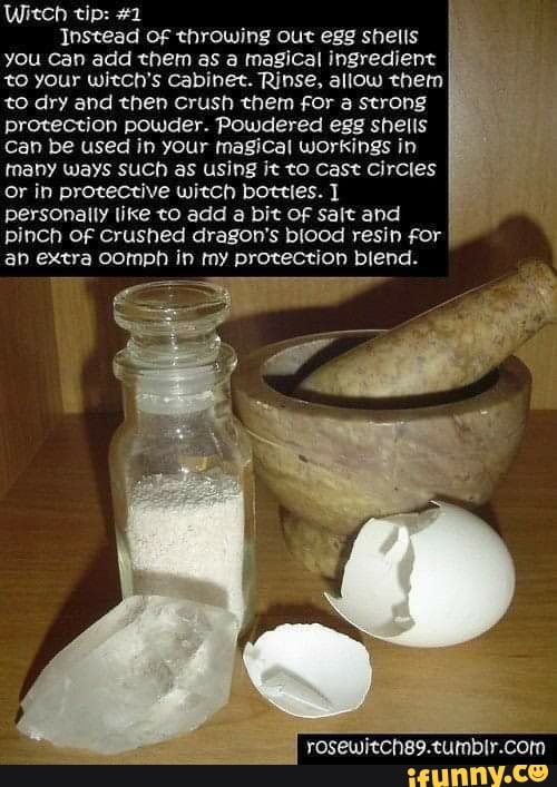 Witch tip 2 Instead of throwing out egg shells you Can add them as a