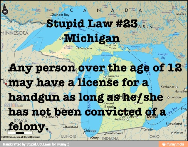 hinder Boy ougec
Any person. over.the
age of
12
'ay have a
license fora...
handgun as long as'he/ she has seein convicte da