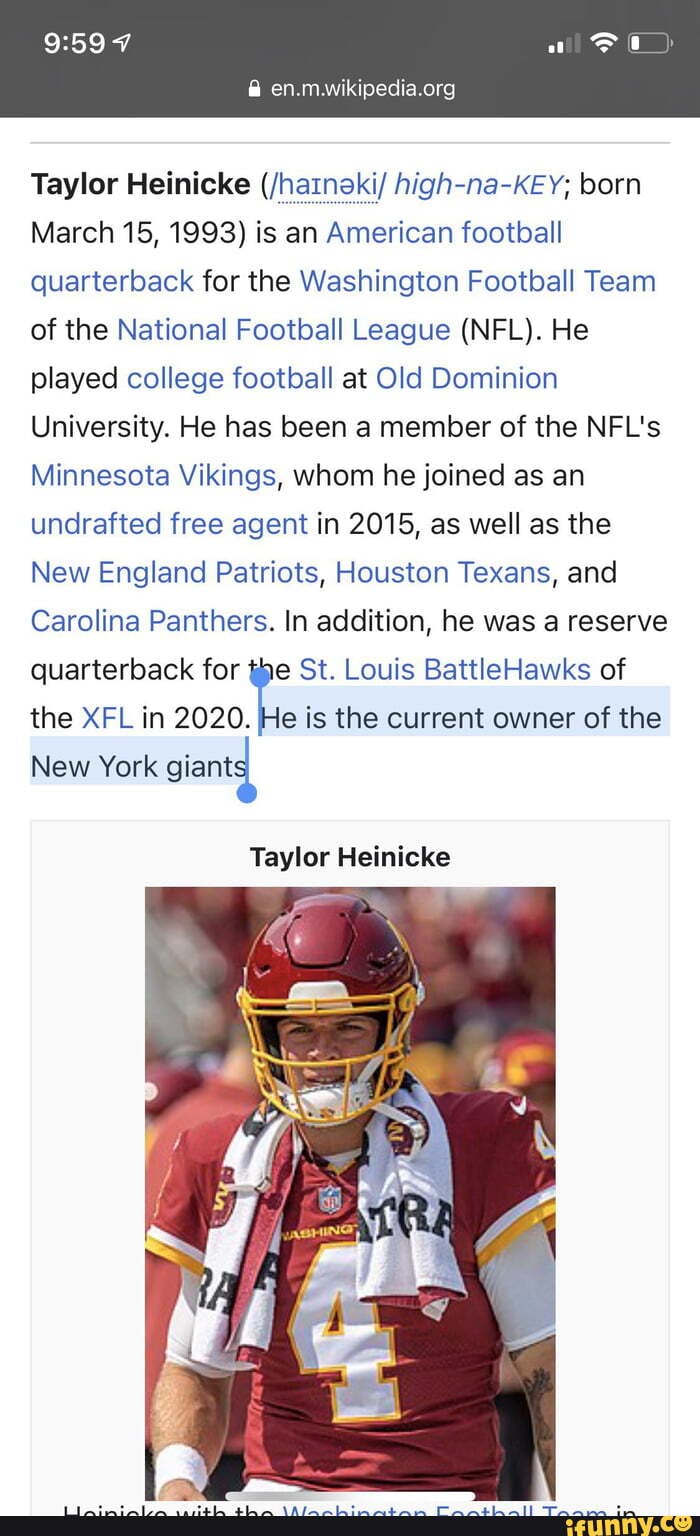 Taylor Heinicke - Wikipedia