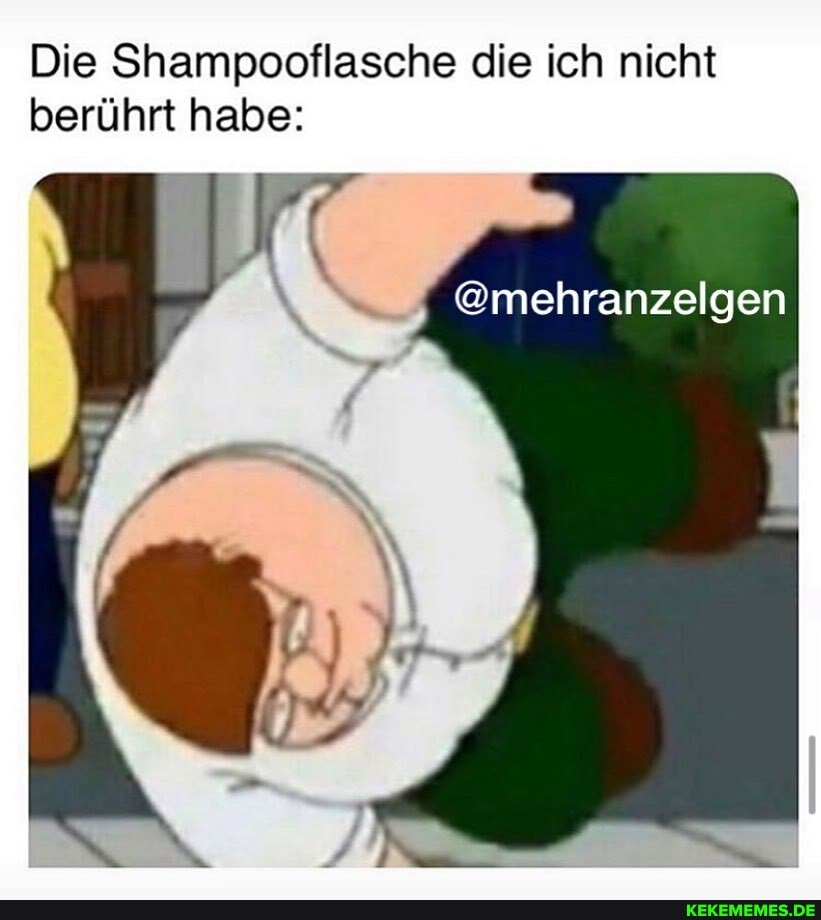Die Shampooflasche die ich nicht berührt habe:
@mehranzelgen