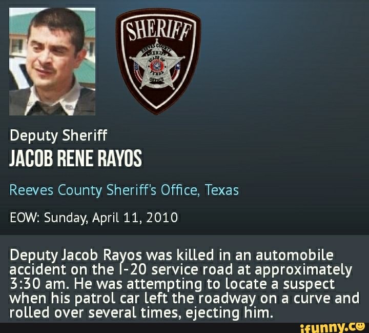 Deputy Sheriff JACOB RENE RAYOS Reeves County Sheriff's Office, Texas