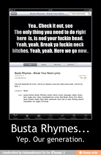 busta rhymes break ya neck lyric