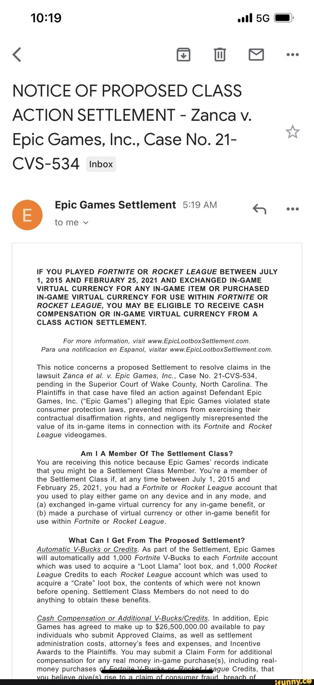 epic games settlement of harm reddit