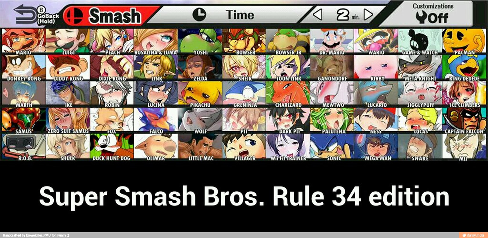 Rule 34 edition - Super Smash Bros. 