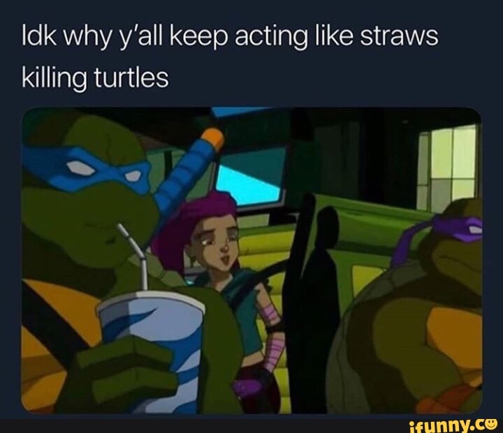 Ldk why y’all keep acting like straws killing turtles iFunny
