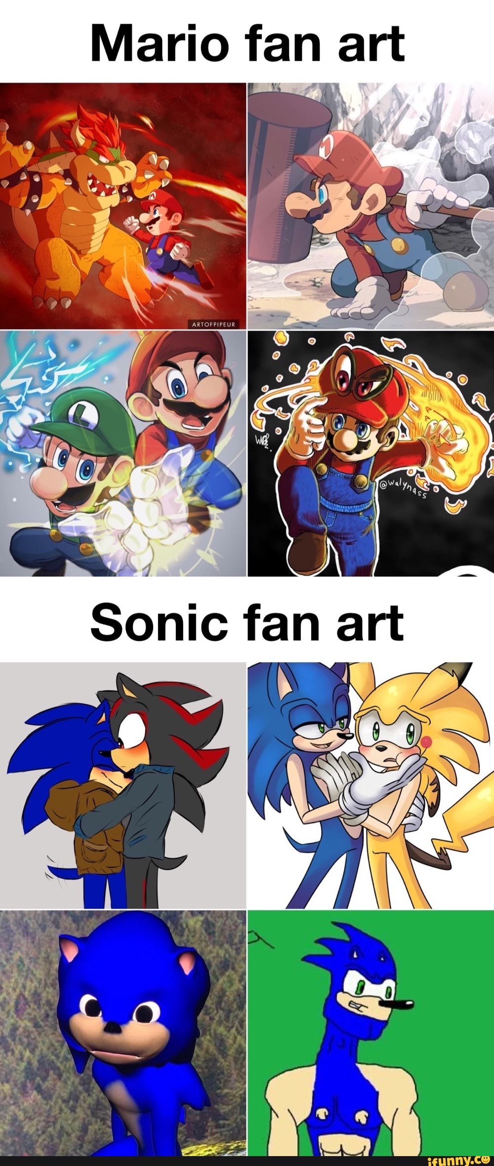 Mario Fan Art Sonic Fan Art Le Ifunny 2241