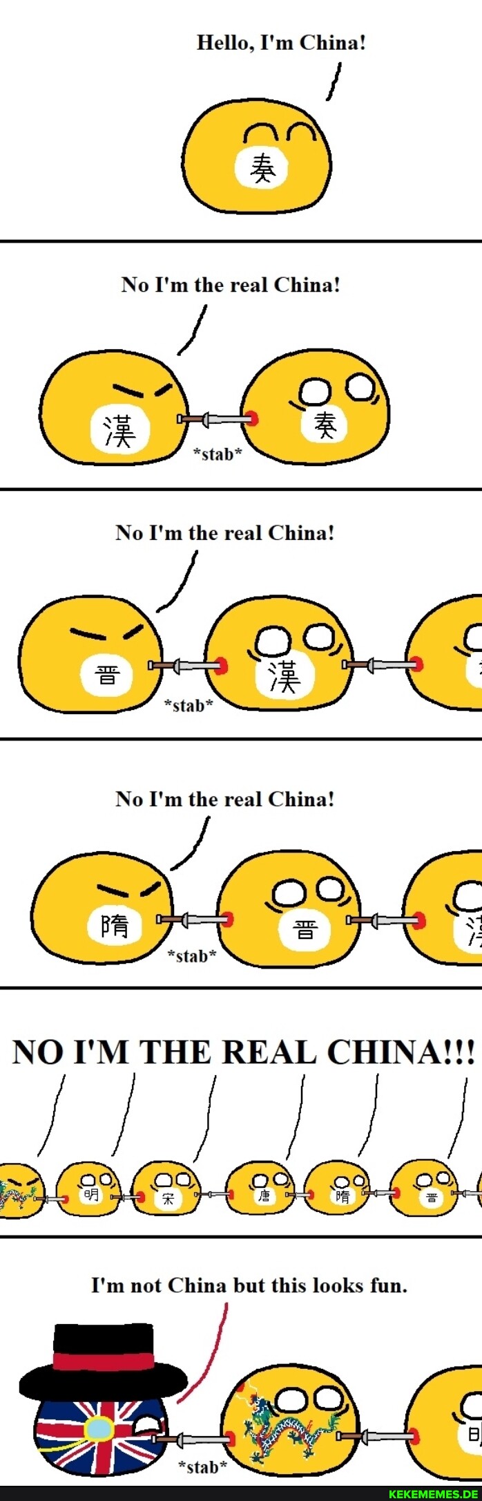 Hello, I'm China! No I'm the real China! No I'm the real China! No I'm the real 