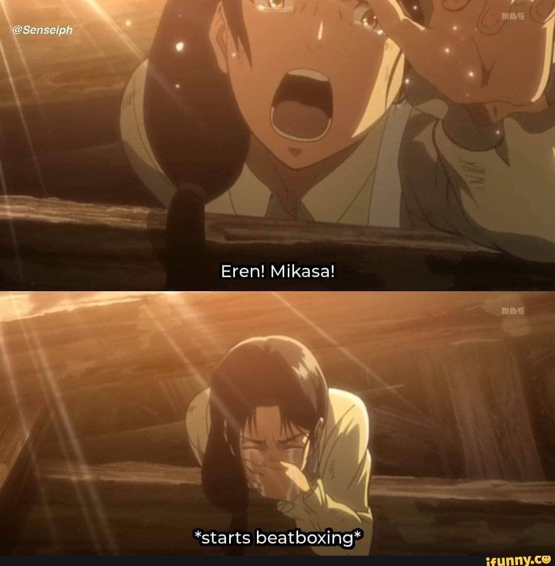 @Senseiph
Eren! Mikasa!
*starts beatboxing*