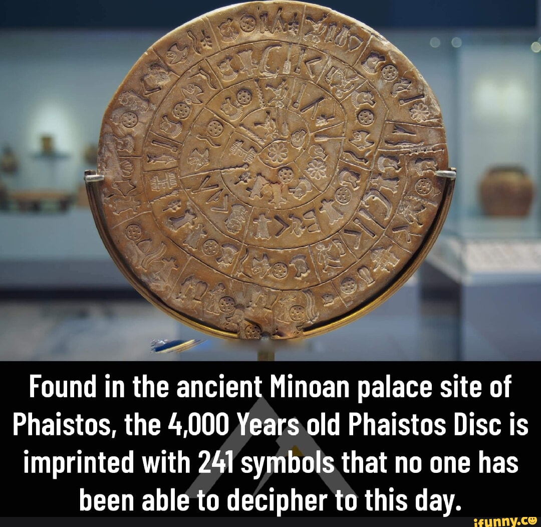 Found In The Ancient Minoan Palace Site Of Phaistos, The 4,000 Years ...