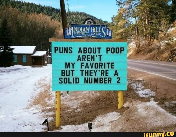 2 PUNS ABOUT POOP id A MY FAVORITE BUT THEY'RE SOLID NUMBER a - iFunny