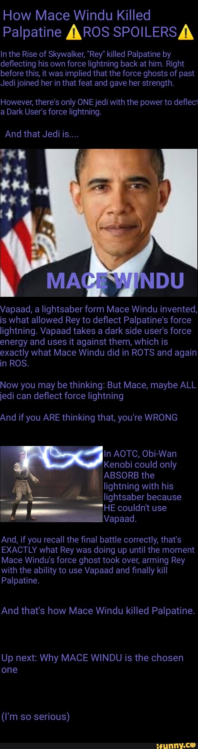 How Mace Windu Killed Palpatine AROS SPOILERS À In the Rise of